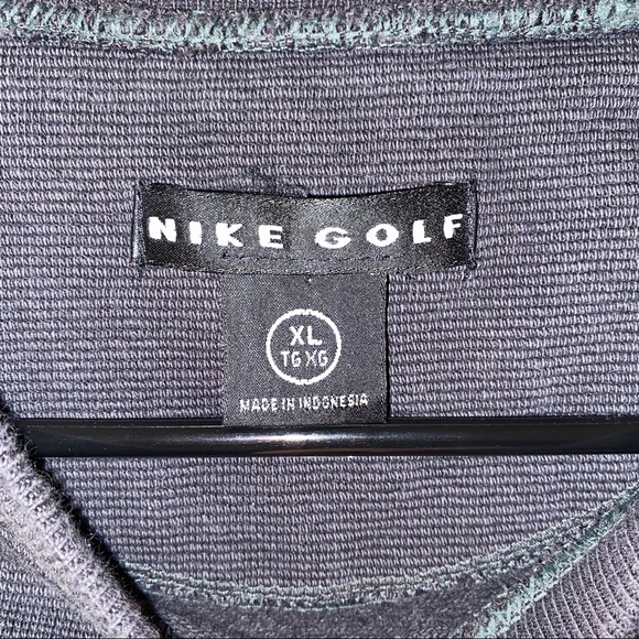 Vintage 90s Nike Golf Embroidered Pullover Thermal Sweatshirt Adult XL Black - Picture 7 of 10